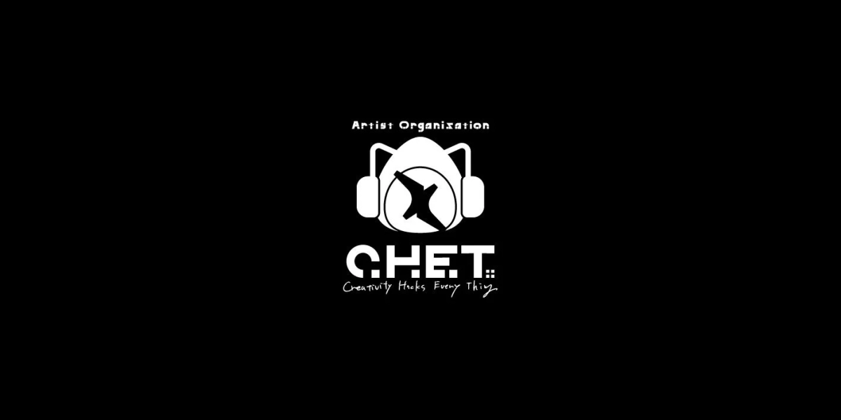 C.H.E.T. Creativity Hacks Everything logo with headphones