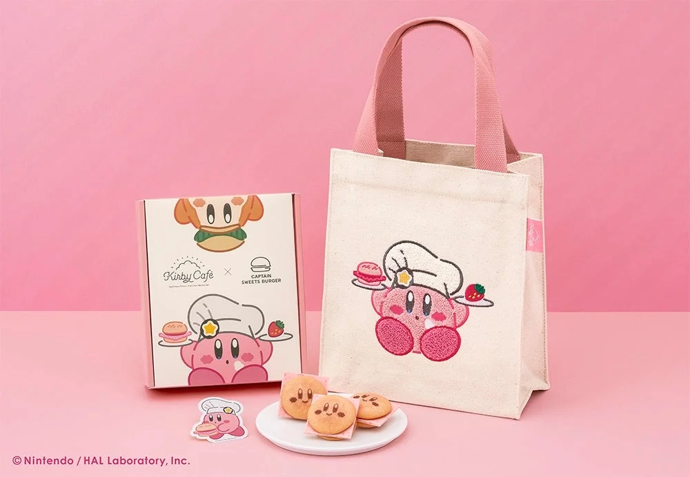 Kirby's Strawberry Burger Square Tote Bag Set
