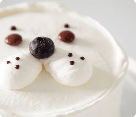 Cute dog face cake example