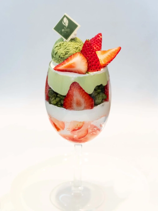 Nishio Matcha and Strawberry Parfait