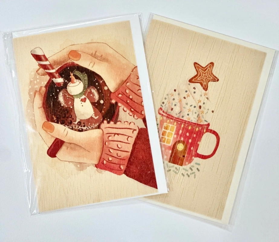 Degoichi Wooden Christmas Card
