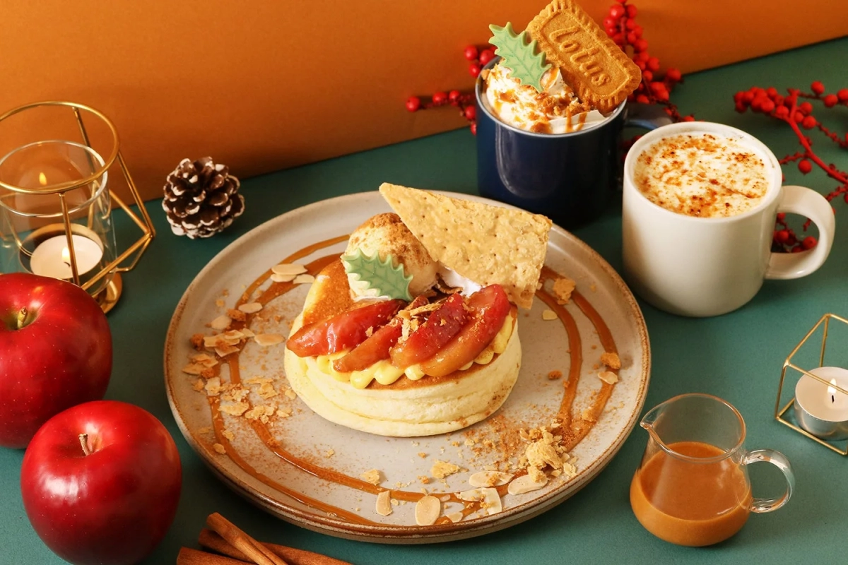 Christmas decorated pancake