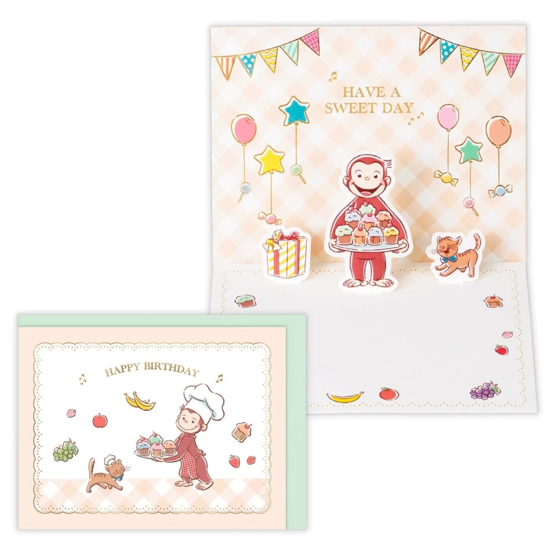 Curious George birthday cards