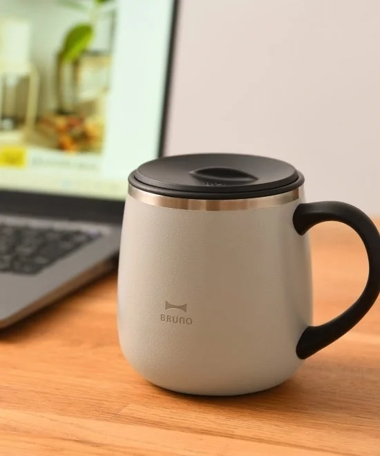 Lid-equipped Stainless Mug