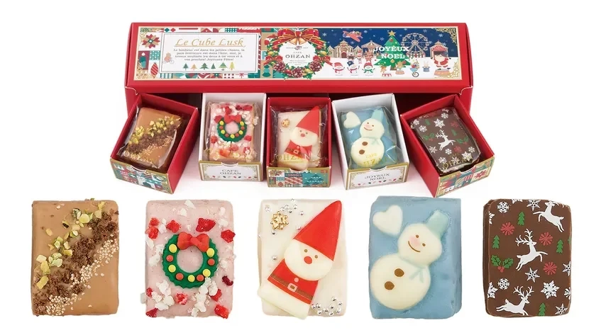 5-piece Cube Rusk "Joyeux Noël"