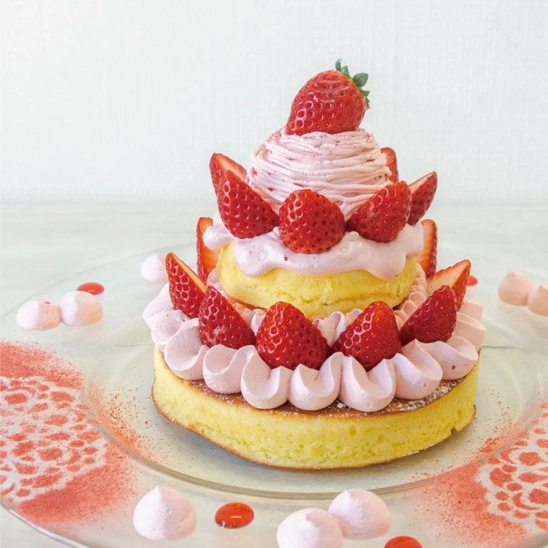 Serious Strawberry Pancake with Pink Cream