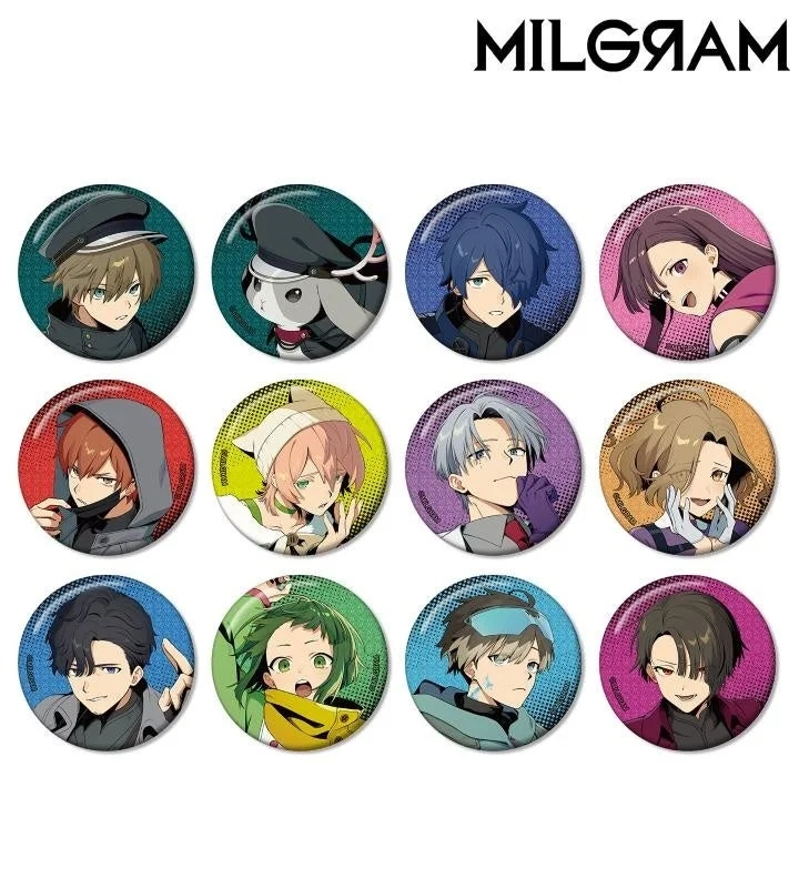 MILGRAM American Comic Style Trading Glitter Can Badges