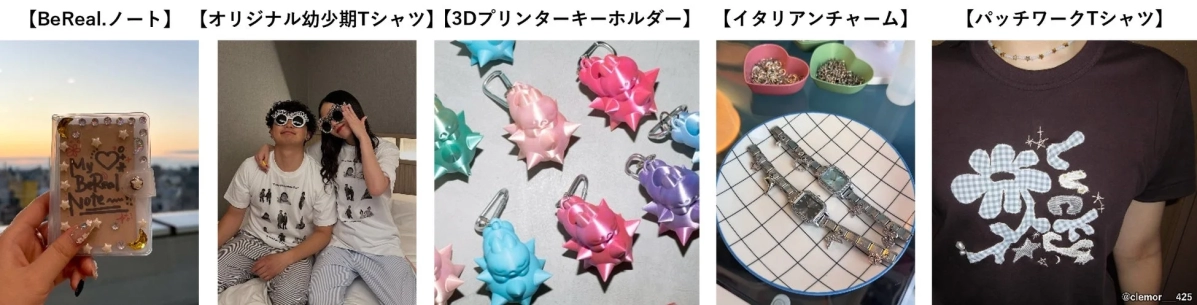 BeReal. Note, T-shirt, 3D Keyholder examples