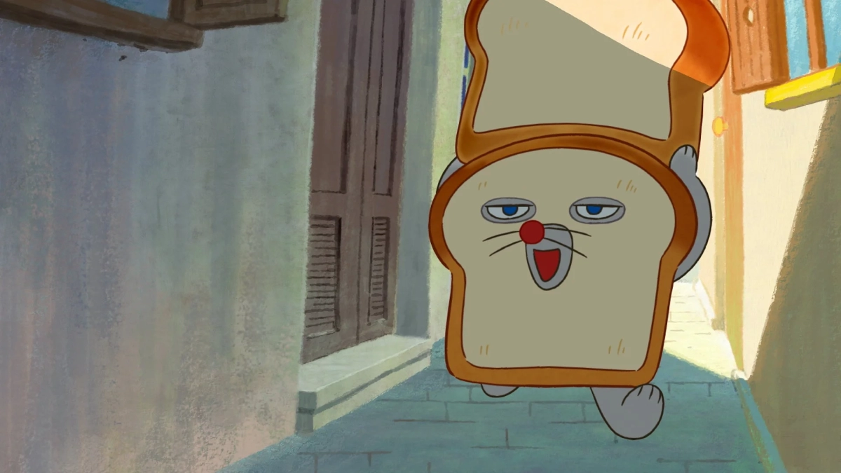 Pan-cat Character in Alley