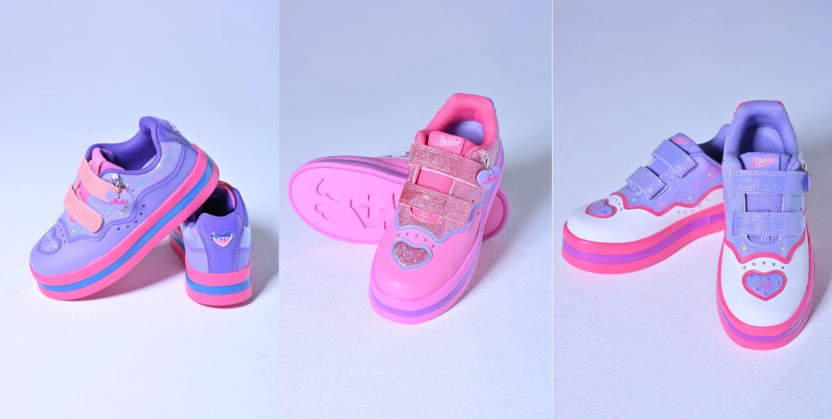 Product image of the Shinako x NUOVOgirl sneakers in three colors