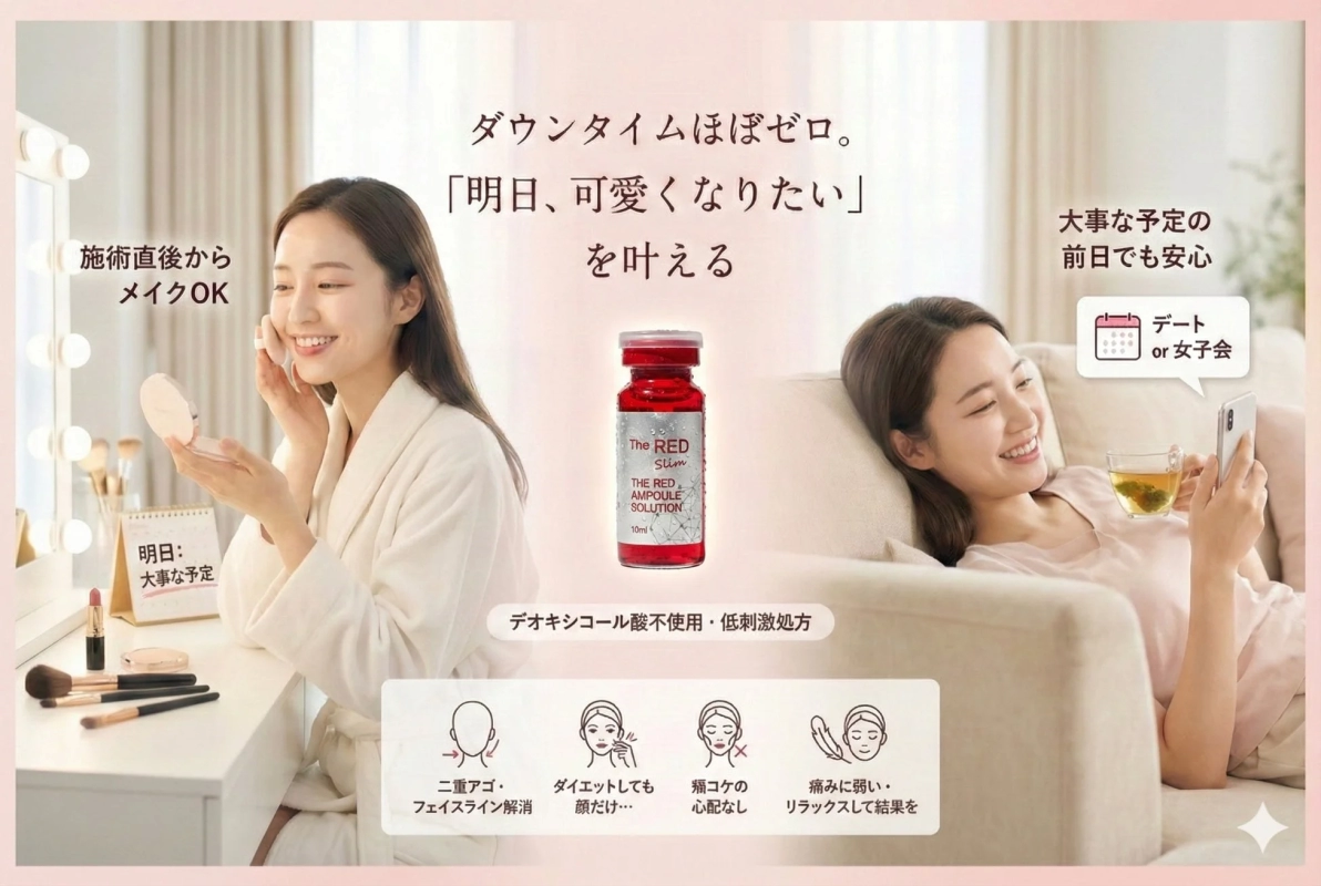 RED SHOT allows for makeup immediately after treatment