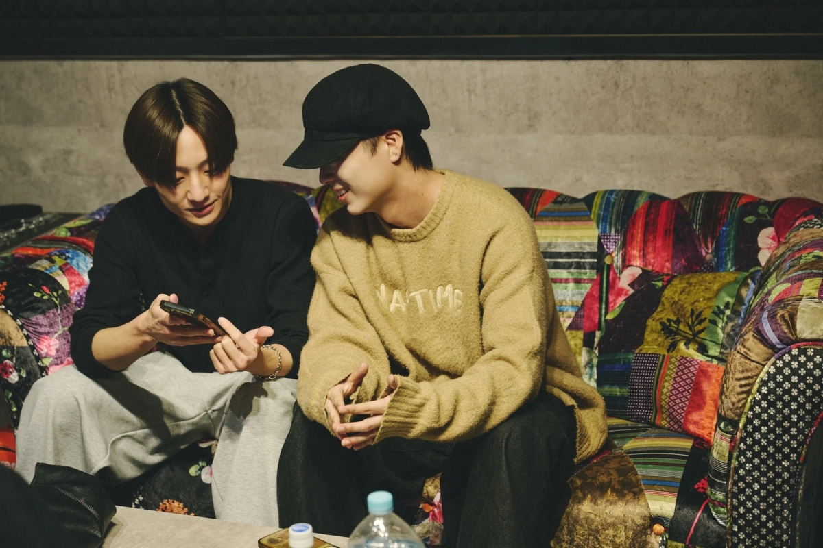 Two members on a couch