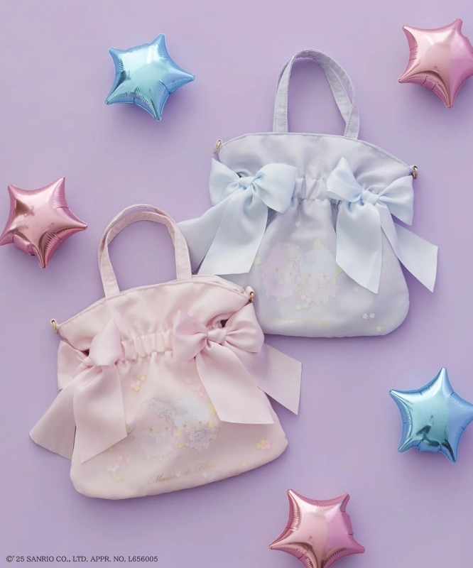 Little Twin Stars Double Ribbon 2Way Tote