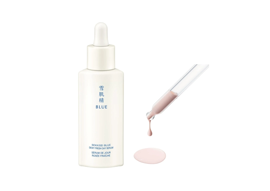Sekkisei BLUE Dewy Fresh Day Serum with drop