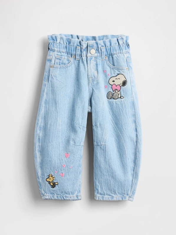 Snoopy Pull-On Wide Denim