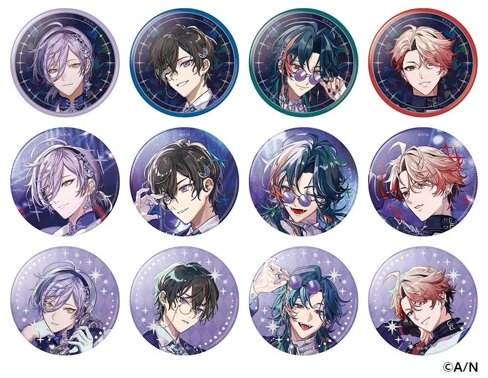 Random Glitter Can Badges Moon Group