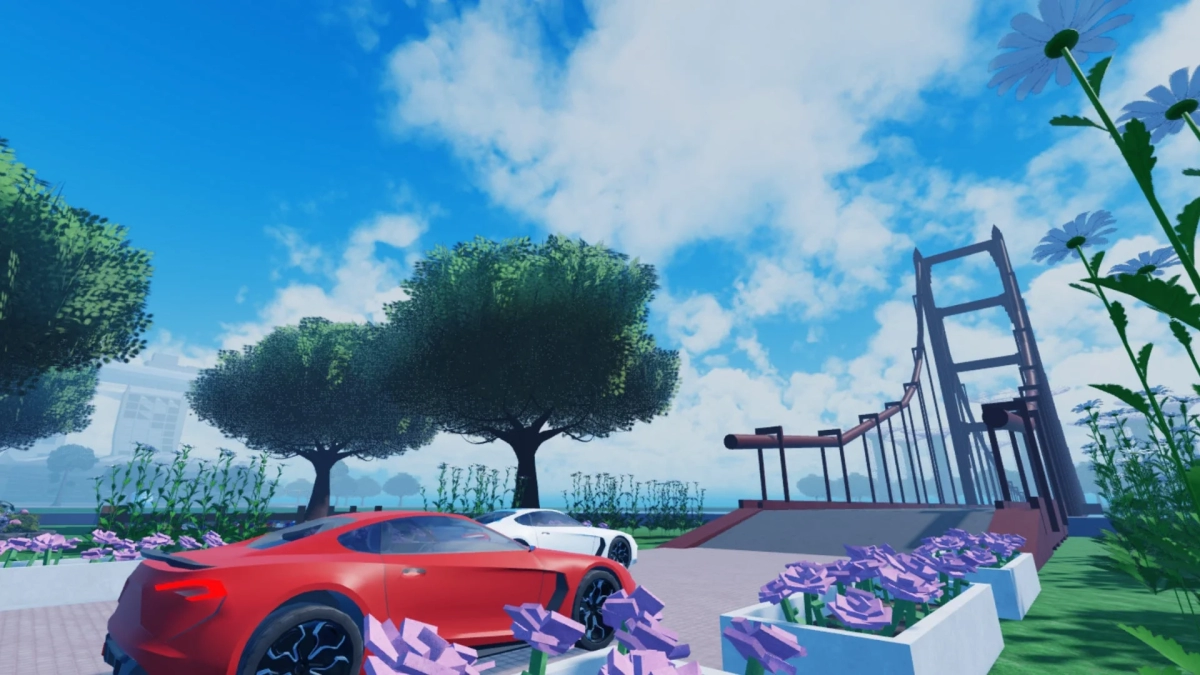 City Link Drive metaverse map with sports car