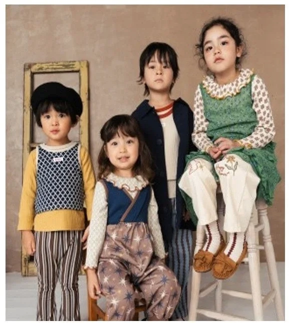 Kids in retro outfits