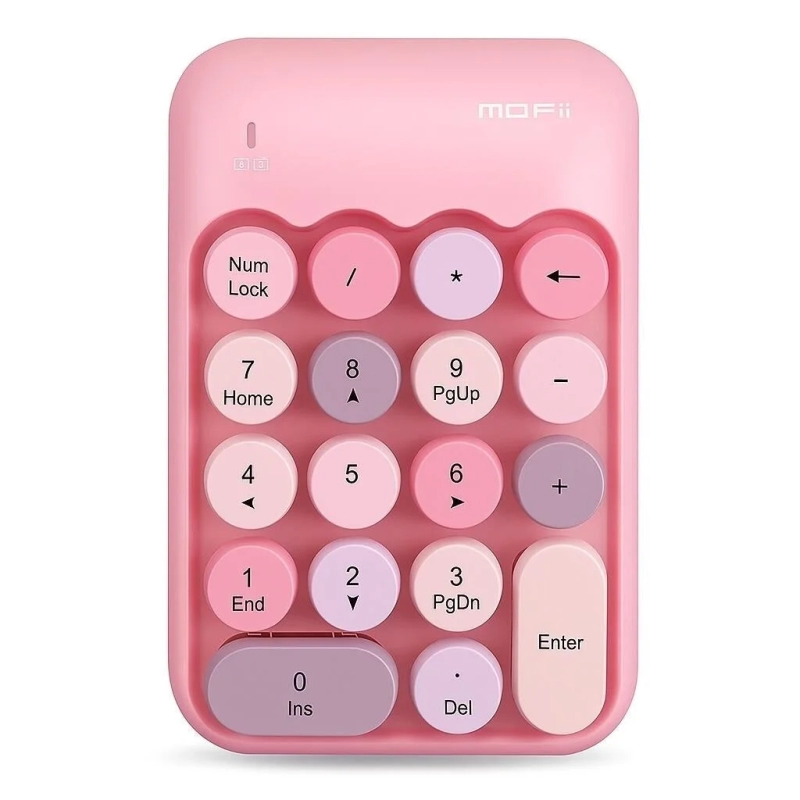 Pink Typewriter-Style Numeric Keypad