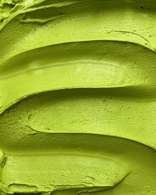 Vibrant Lime Green Cream Texture