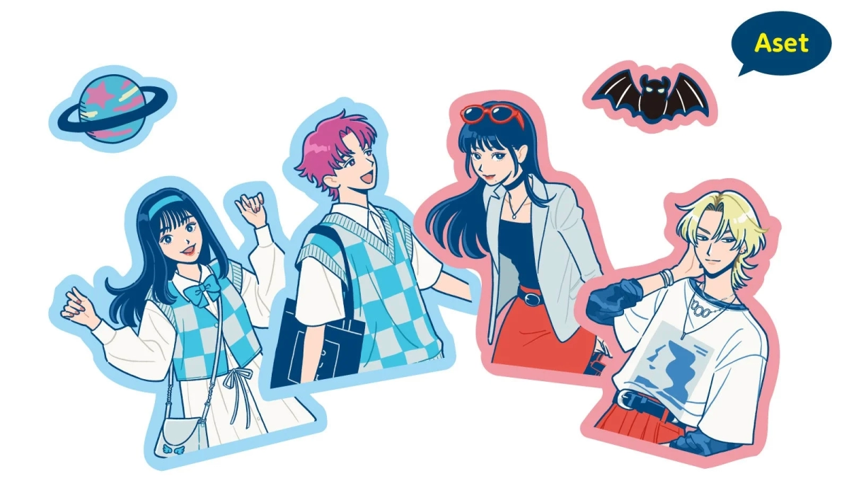 Bumpy Smartphone Case Sticker Set A