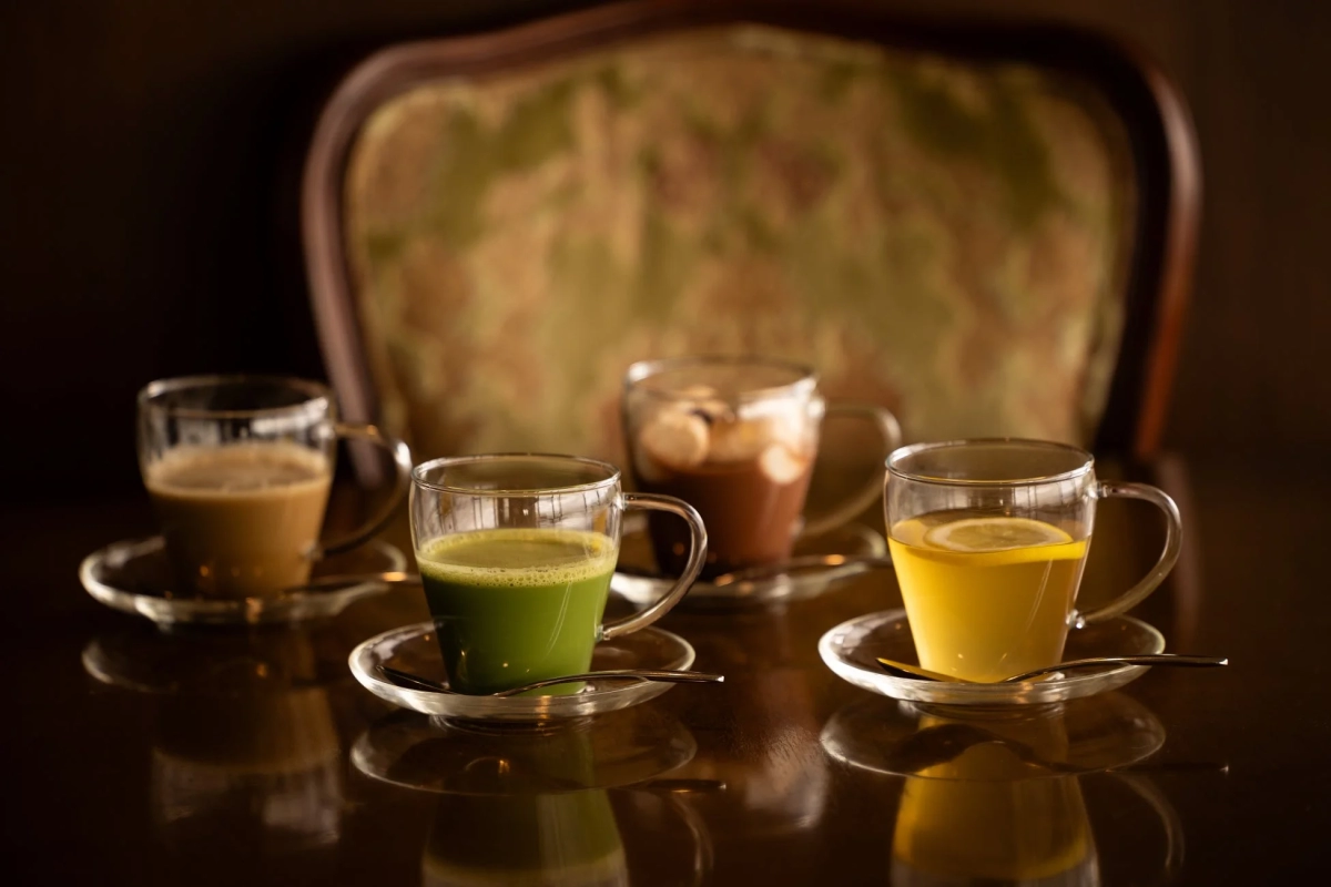 Assortment of hot beverages