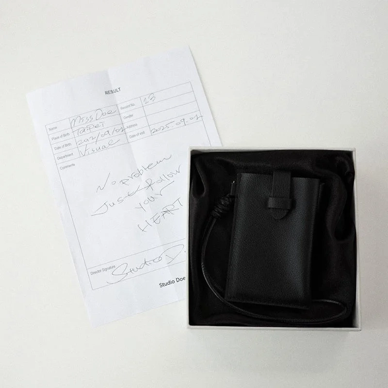 Studio Doe leather pouch and gift box