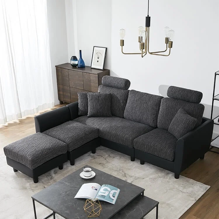 3-Seater Convertible Chaise Sofa
