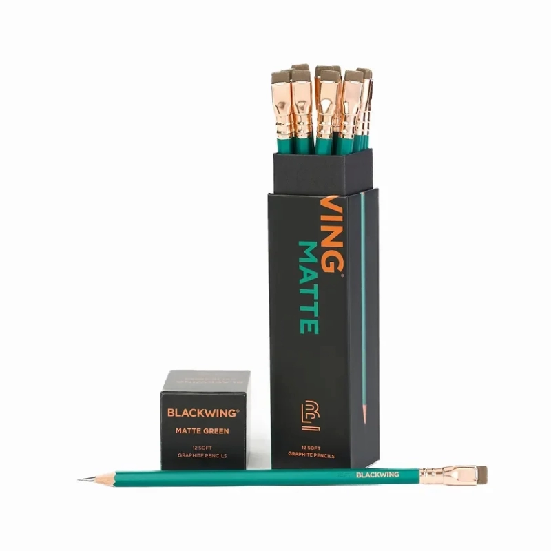 Blackwing Matte Green pencil and box