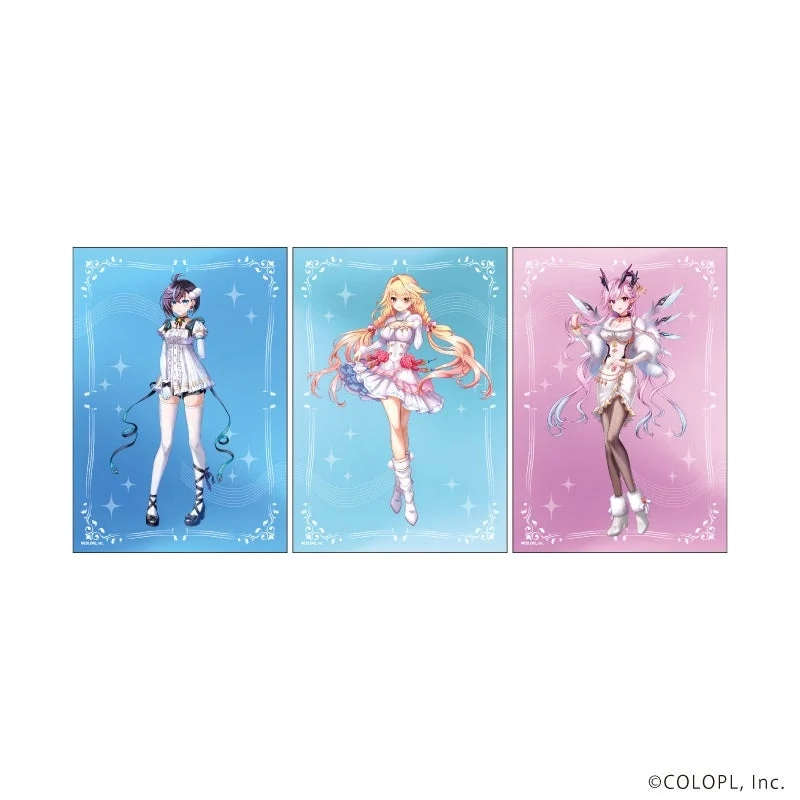 L-size Bromide 3-piece set featuring multiple Shironeko Project characters