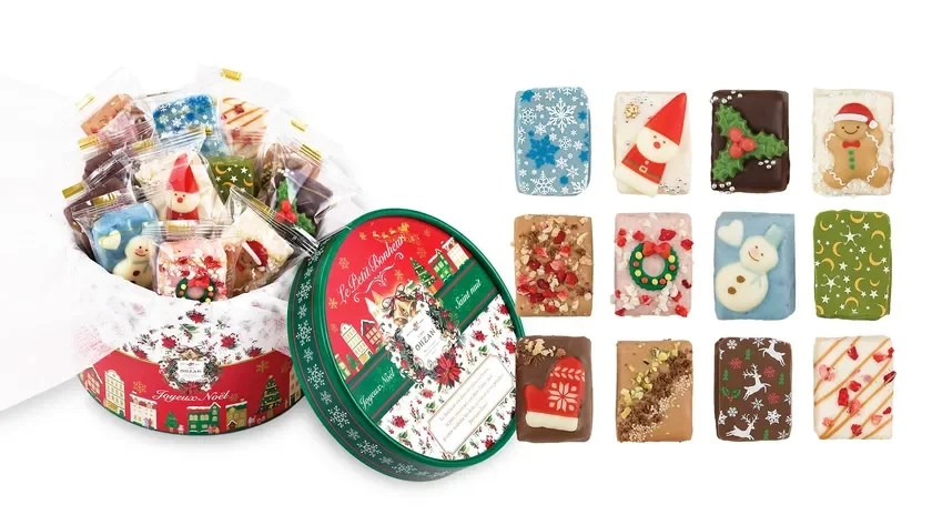 12-piece Cube Rusk "Noël Blanc"