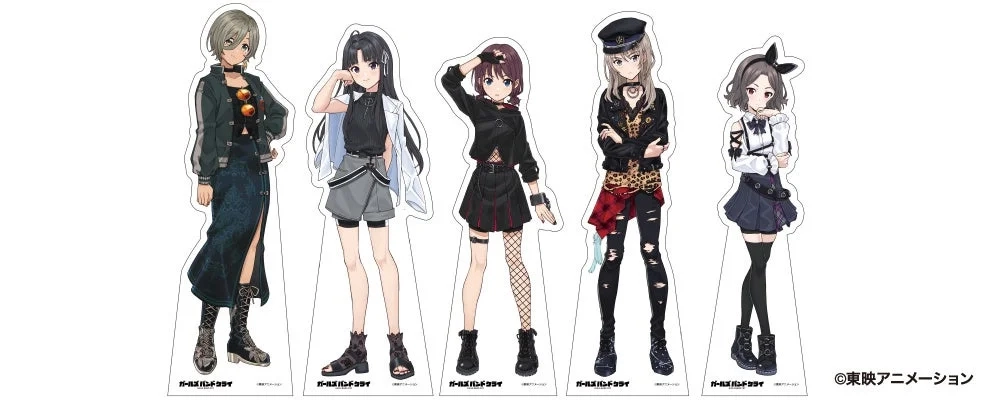 Girls Band Cry characters for life-sized panels