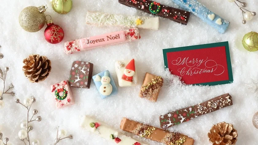 Christmas-themed chocolate and sweets