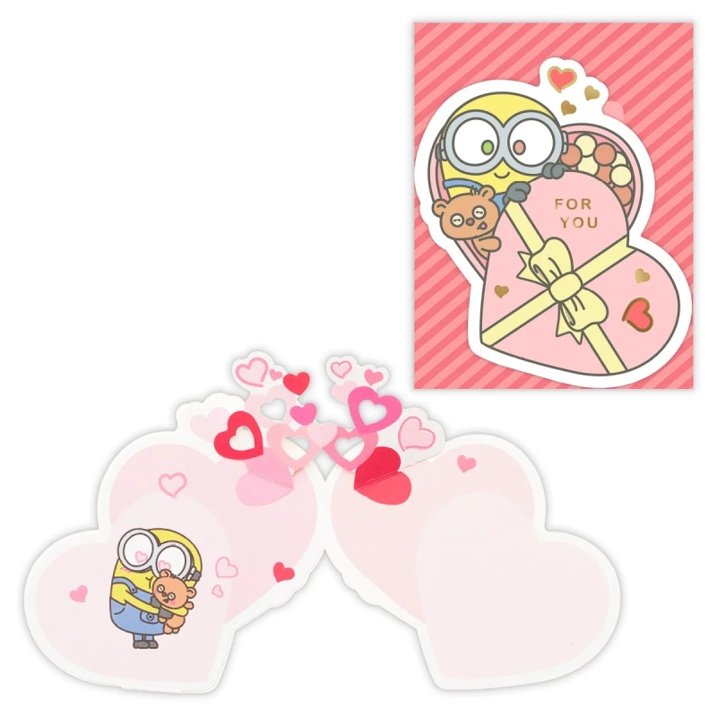 Minion with heart-shaped chocolate