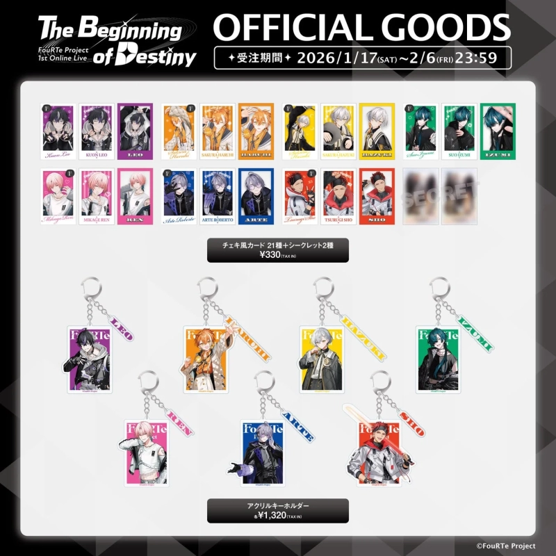 FouRTe Project 1st Online Live Official Goods