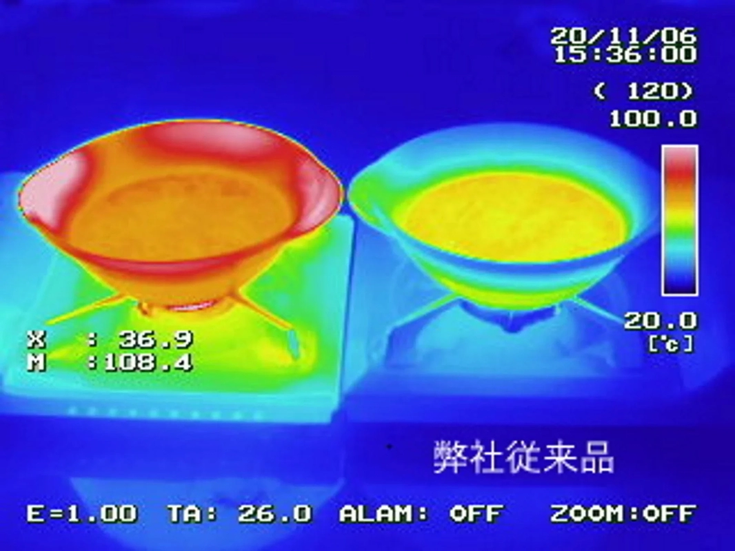 Thermal image demonstrating heat retention