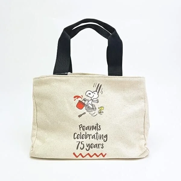 Snoopy 75th Anniversary Tote Bag with Paint