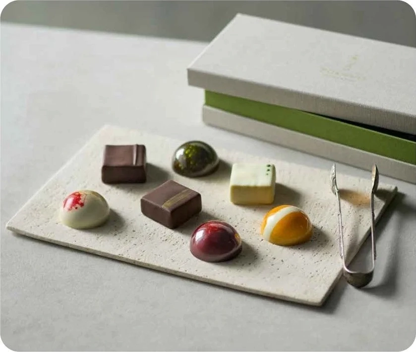 Assortment of colorful chocolates