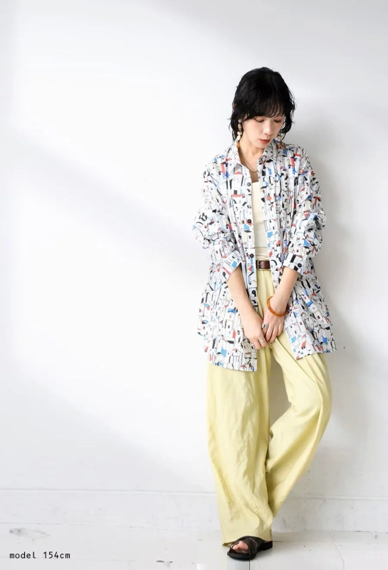 antiqua City Pattern Shirt Styling