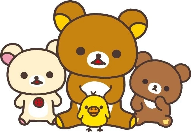 Rilakkuma, Korilakkuma, Chairoikoguma, and Kiiroitori