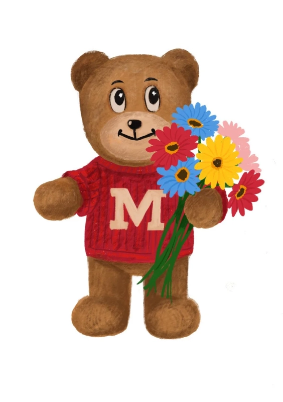 Illustration of the MILAO bear sticker