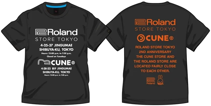 Roland Store Tokyo × CUNE T-Shirt (BLACK) Design