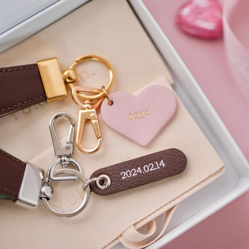 Keyholders in a white box with dates