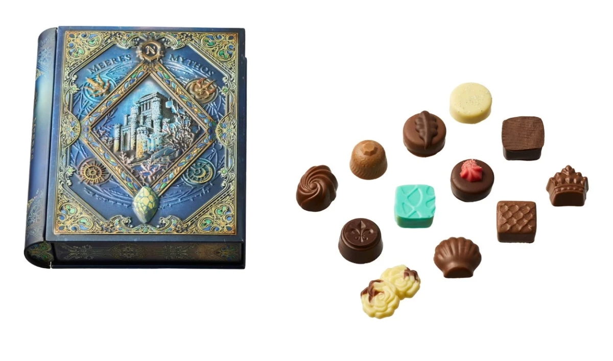 Sea-themed chocolate assortment box