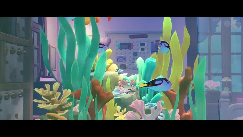 Underwater scene with Nintendo Switch