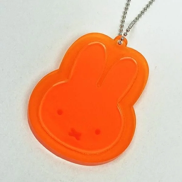 Close-up of Orange Miffy Reflector Keychain