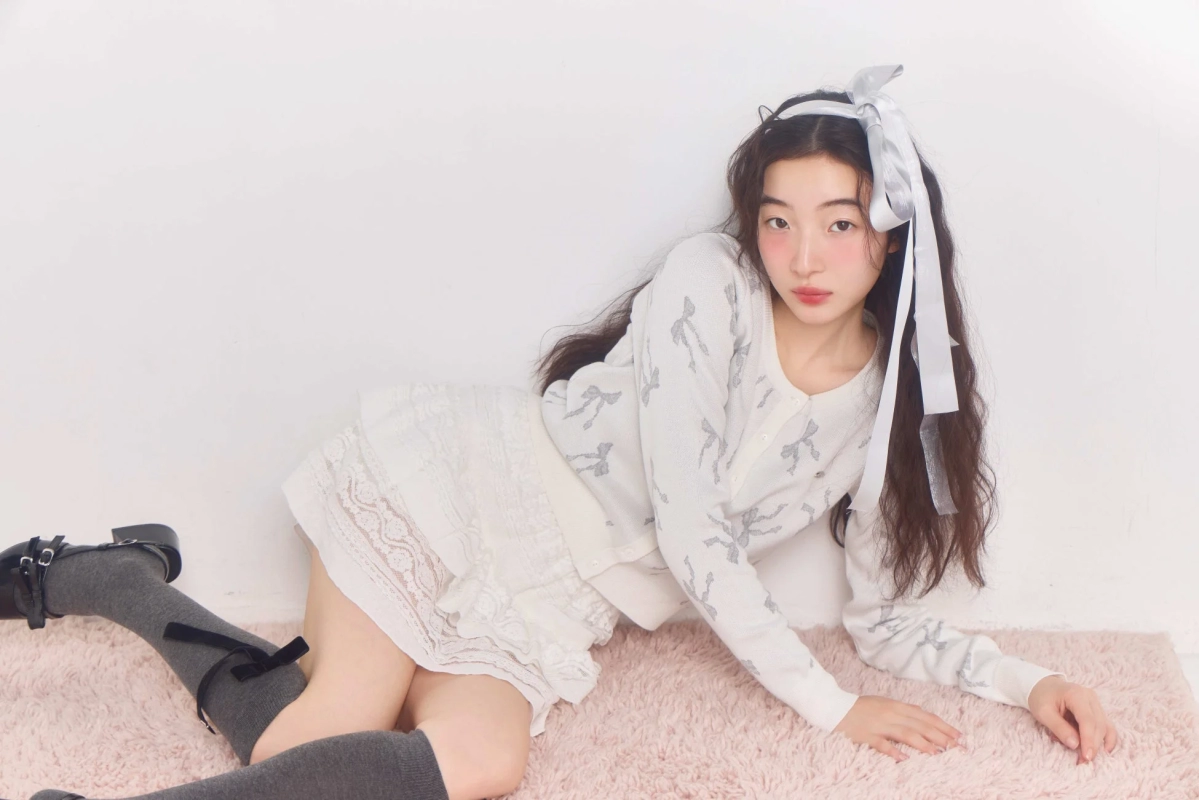 Philly chocolate Ribbon Knit Cardigan