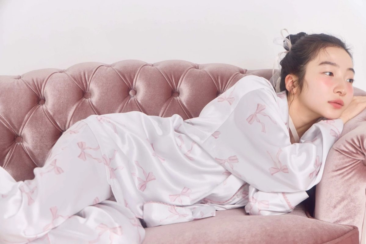 Philly chocolate Ribbon Satin Room Wear