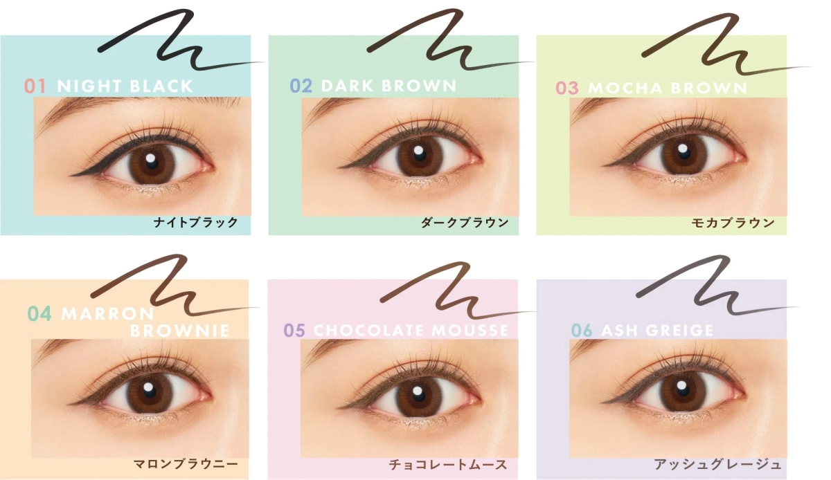 K-Palette 1DAY TATTOO Liquid Eyeliner a Color Swatches