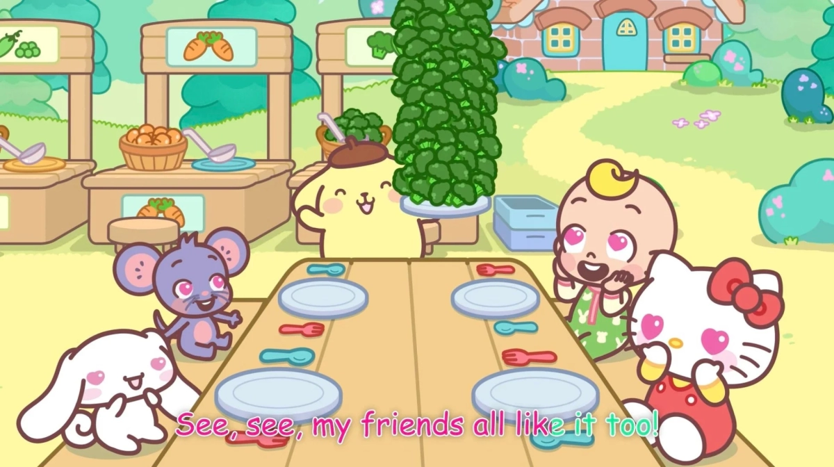 Sanrio Friends enjoying a meal